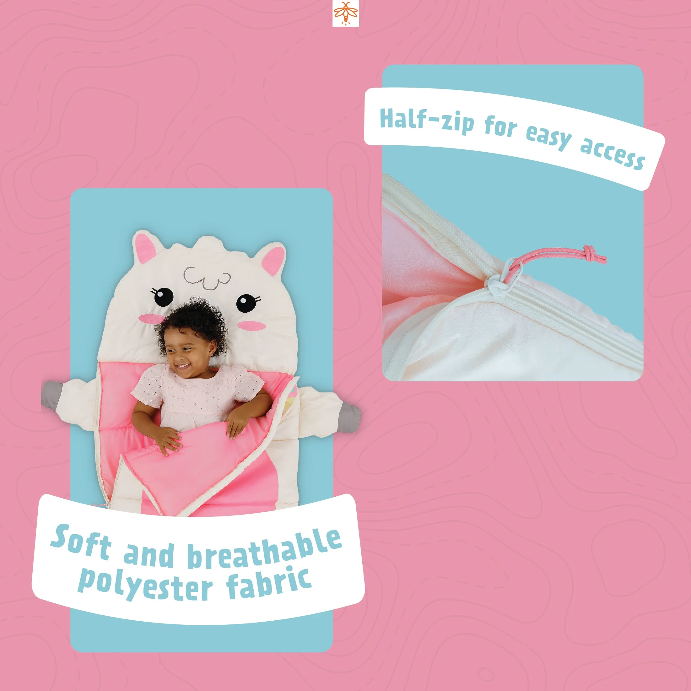 Izzie the Llama Kids' Sleeping Bag