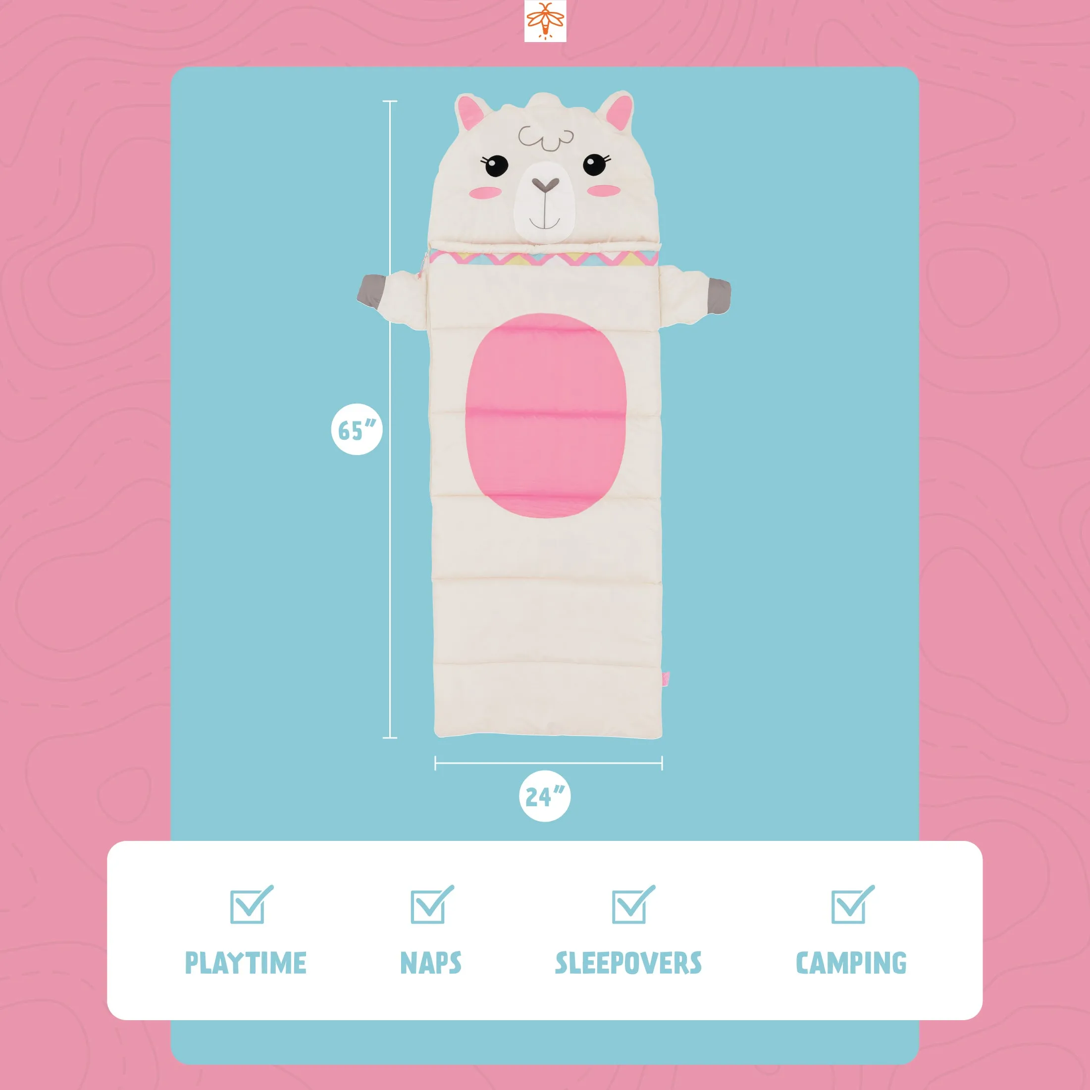 Izzie the Llama Kids' Sleeping Bag