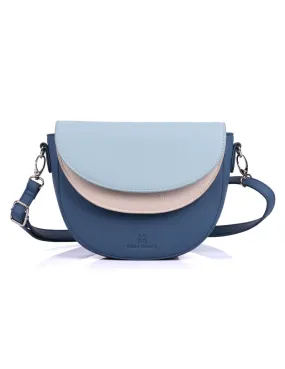 Karla Hanson Linda Women's Saddle Crossbody Bag 3 Tone Blue