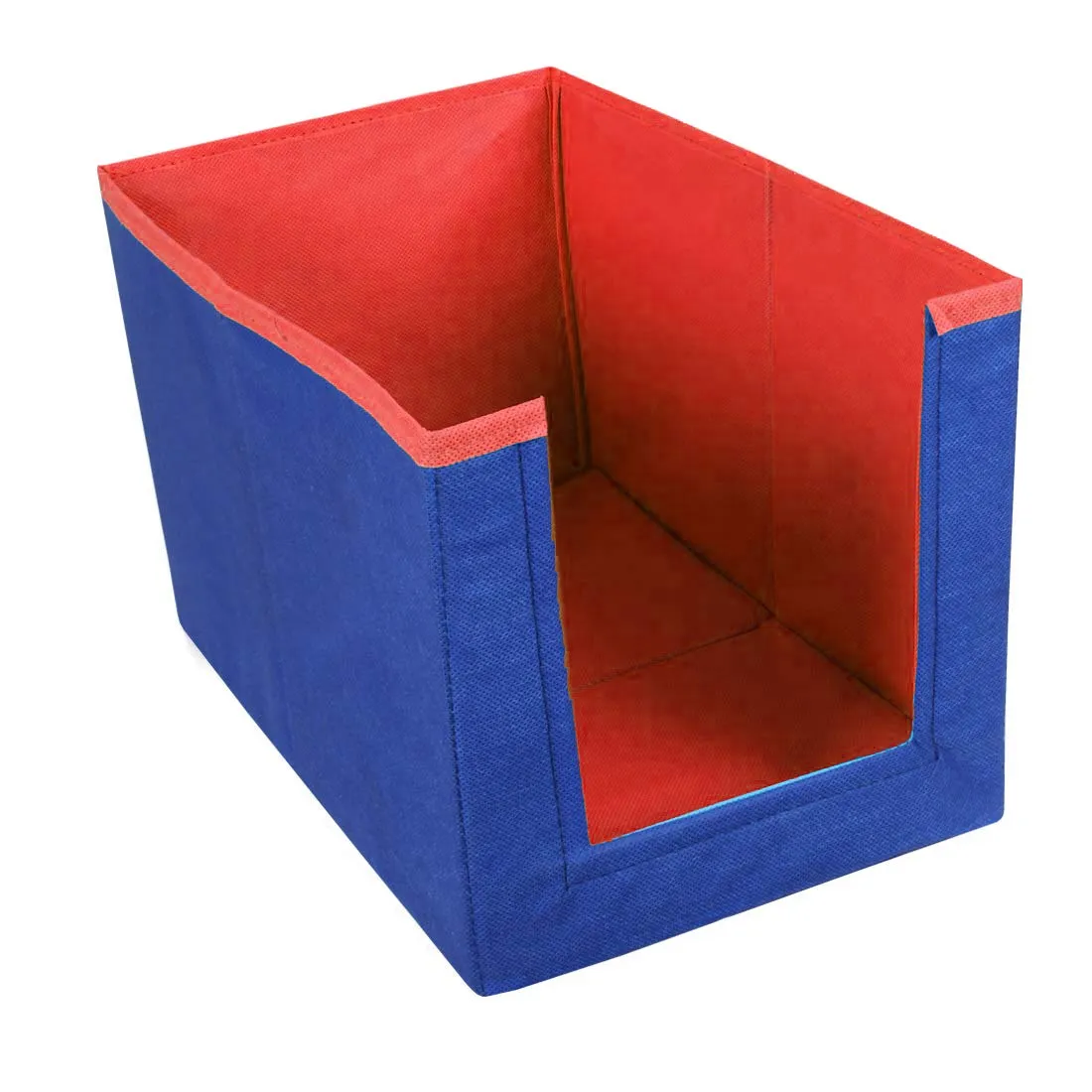 Kuber Industries 2 Pieces Non Woven Shirt Stacker/Shirt Organizer Wardrobe Organizer (Blue & Red)-KUBMART11326