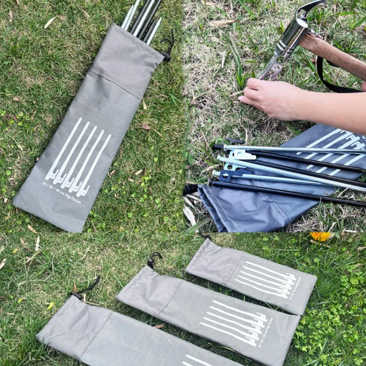 L 40cm Ground Spike Storage Bag Outdoor Camping Accessories Portable Handheld Storage Bag