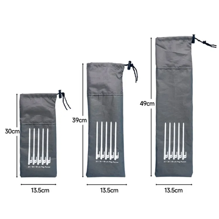 L 40cm Ground Spike Storage Bag Outdoor Camping Accessories Portable Handheld Storage Bag