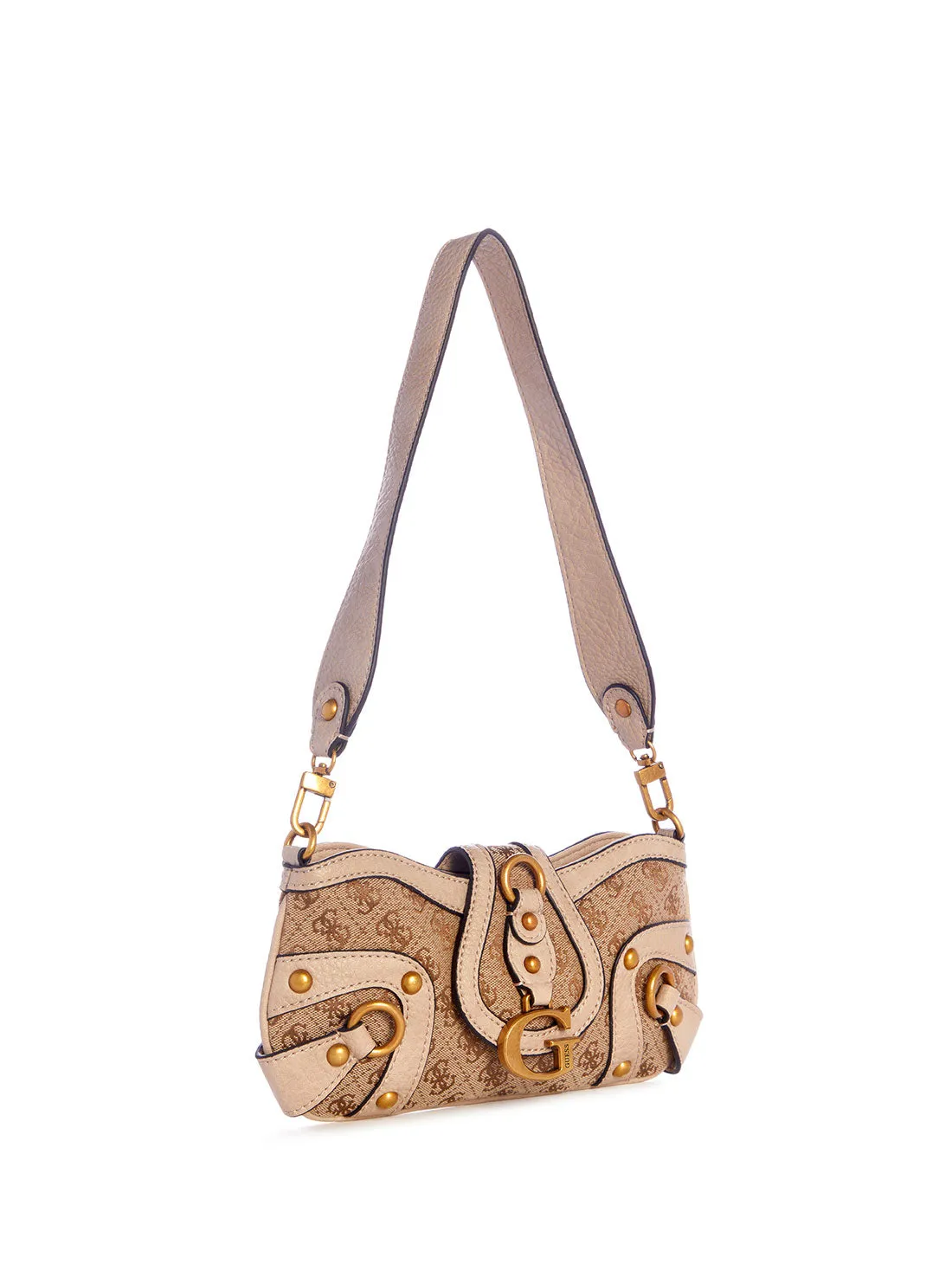 Latte Logo Gloss Vintage Shoulder Bag