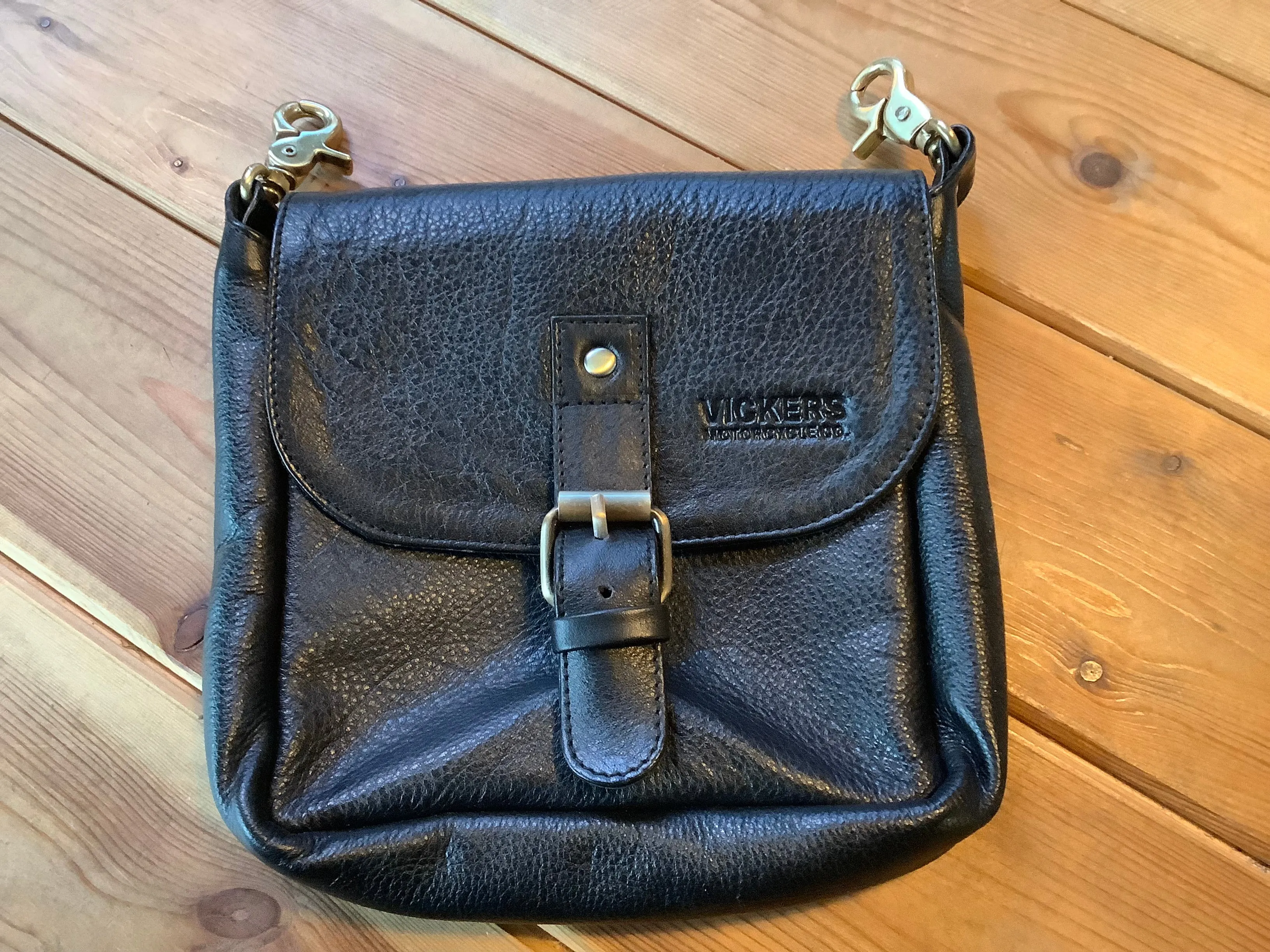 Leather Hip Pouch -  Vickers - Black
