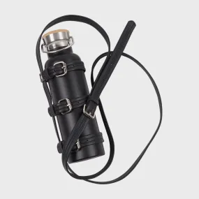L'EAU VEGAN LEATHER BOTTLE HOLDER BLACK