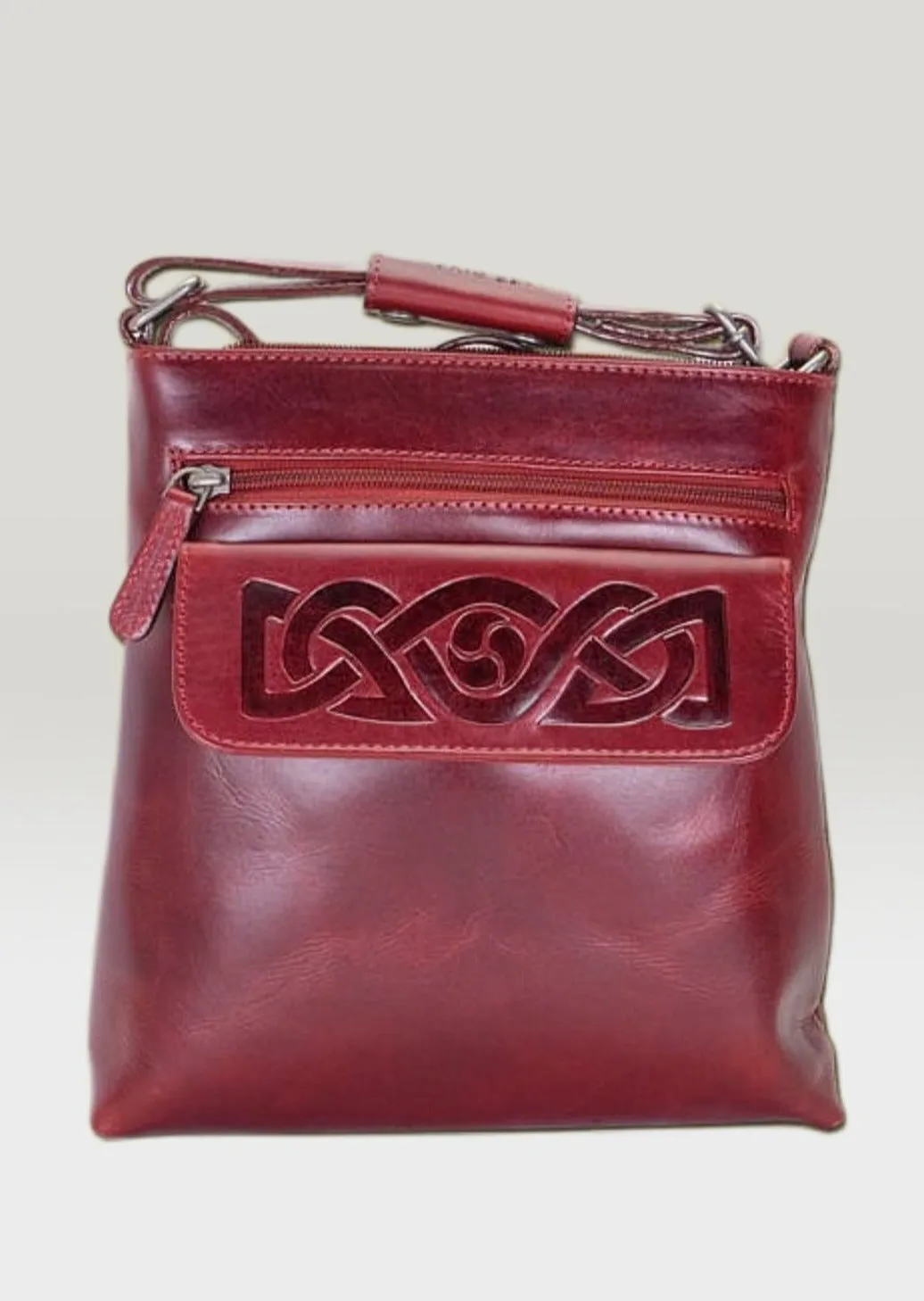 Lee River Red Leather Mary Bag