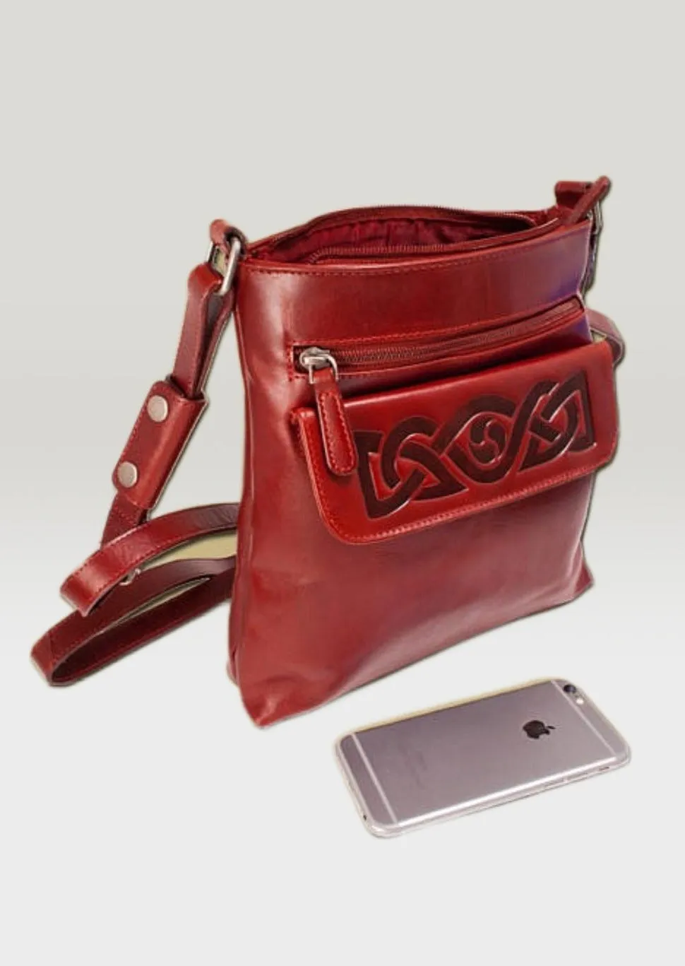 Lee River Red Leather Mary Bag