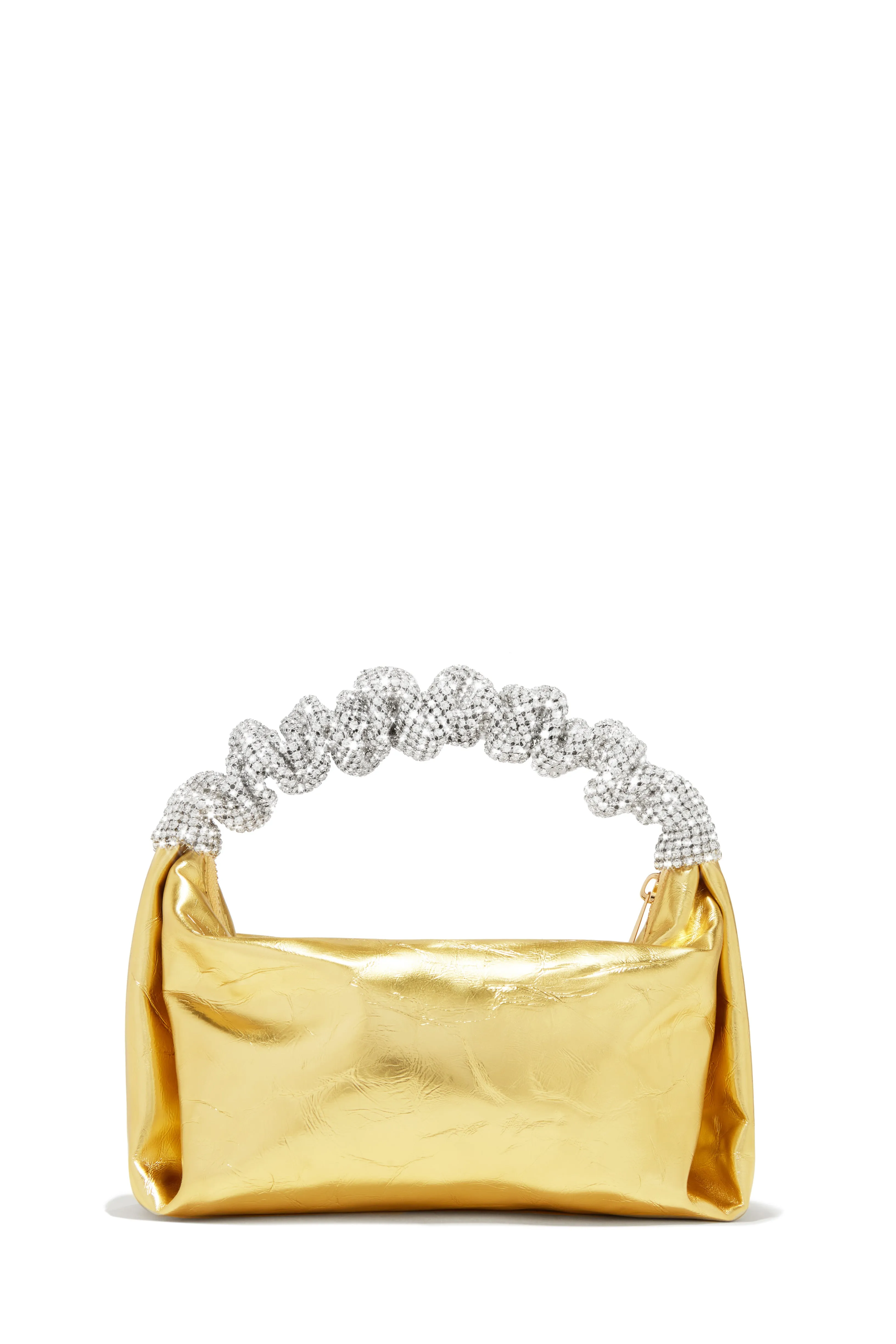 Lelani Embellished Top Handle Bag - Gold