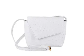 LEXIA - WHITE OSTRICH LEATHER