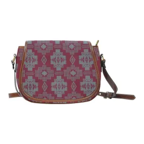 Light Gray with Maroon Saddle Bag/Small
