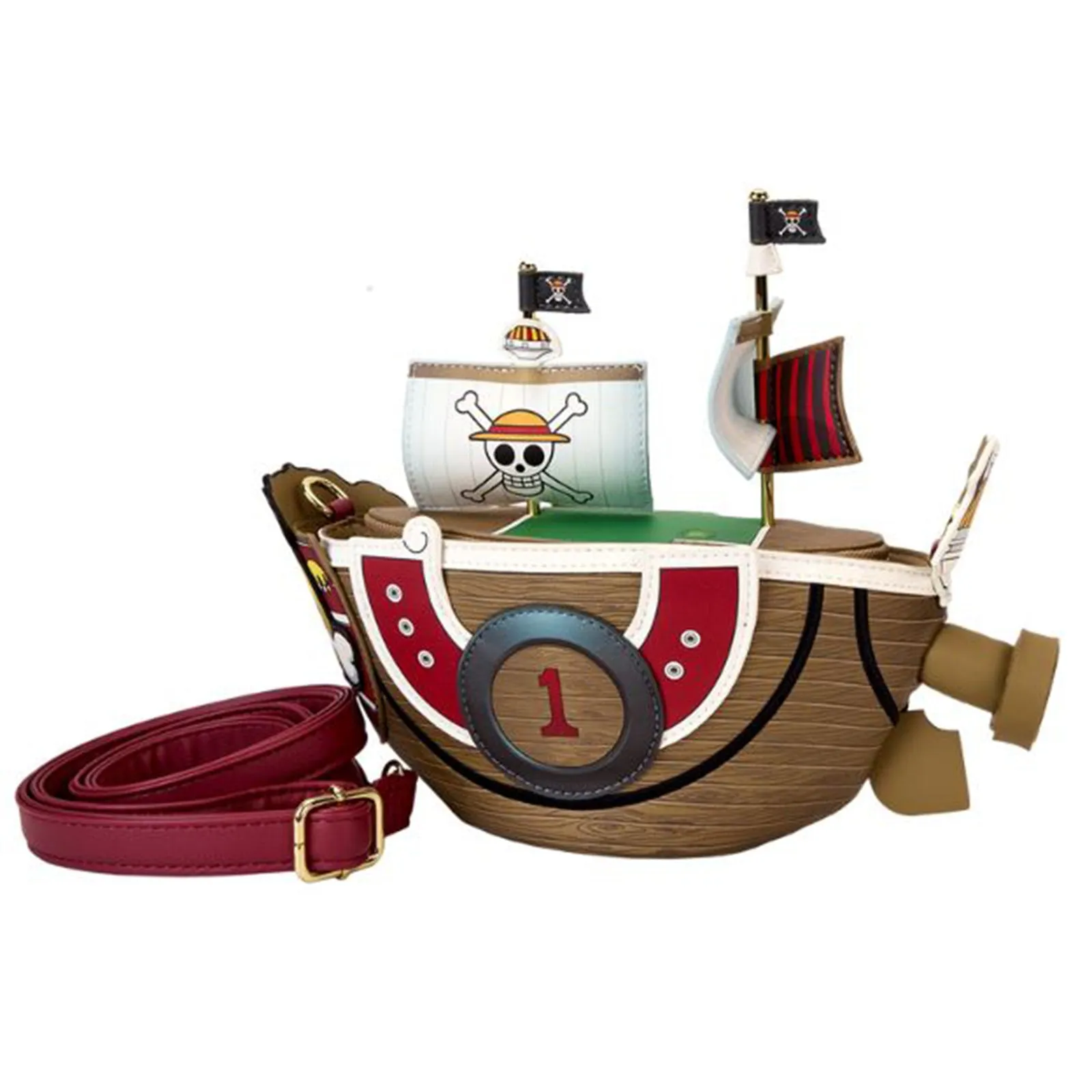 Loungefly One Piece Thousand Sunny Ship Figural Crossbody Bag Purse