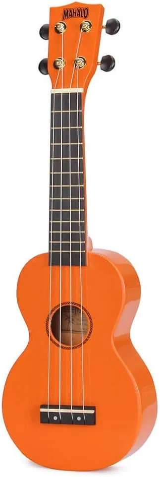 Mahalo MR1-OR Rainbow Series Soprano Ukulele (Orange)