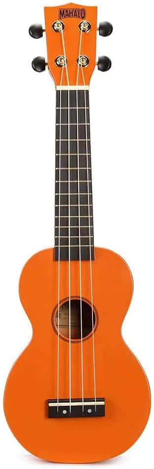 Mahalo MR1-OR Rainbow Series Soprano Ukulele (Orange)