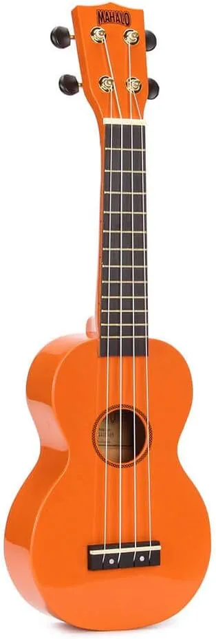 Mahalo MR1-OR Rainbow Series Soprano Ukulele (Orange)