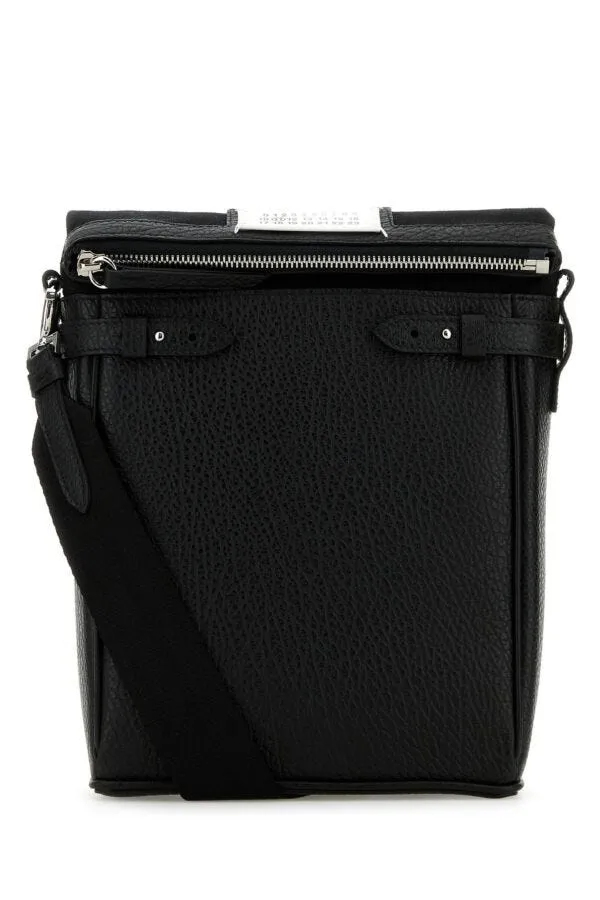 MAISON MARGIELA | Black leather 5AC Camera Bag Vertical crossbody bag