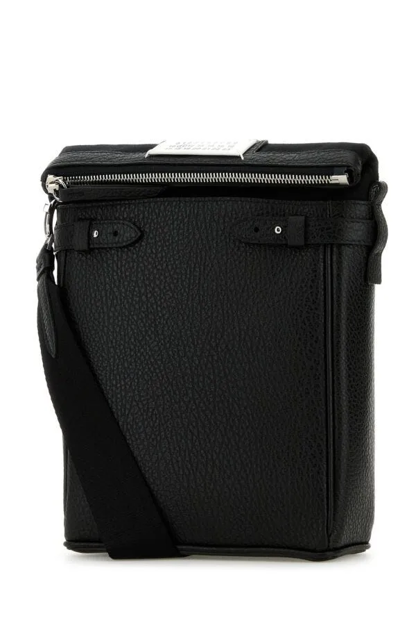 MAISON MARGIELA | Black leather 5AC Camera Bag Vertical crossbody bag