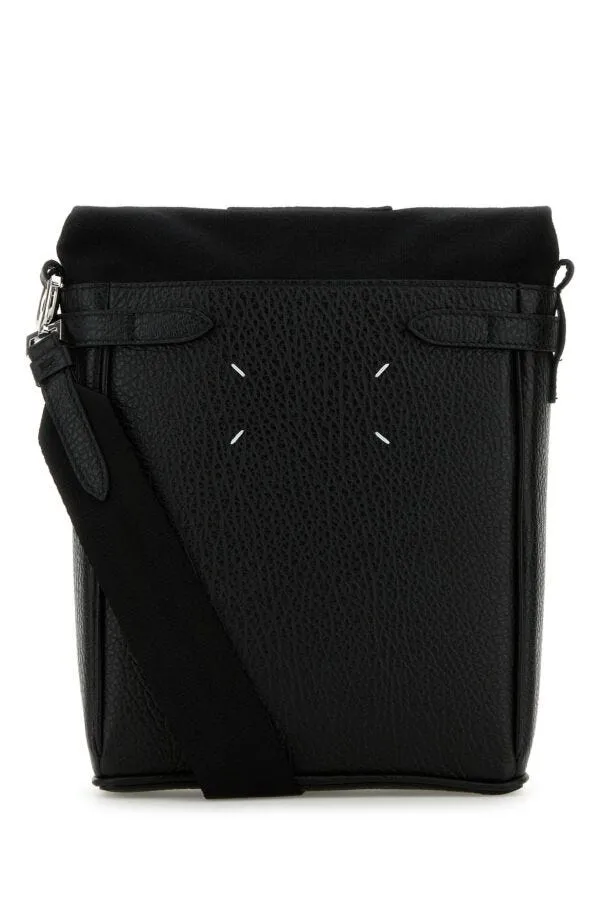 MAISON MARGIELA | Black leather 5AC Camera Bag Vertical crossbody bag