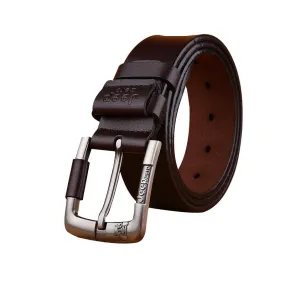 Men's Leather Belt Genuine Leather Creative Style Belt Belt Pin Buckle Belt