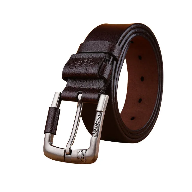Men's Leather Belt Genuine Leather Creative Style Belt Belt Pin Buckle Belt