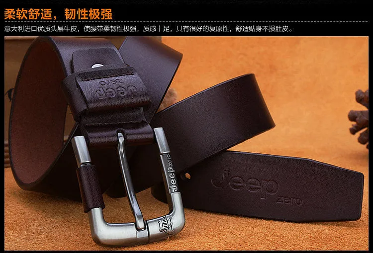 Men's Leather Belt Genuine Leather Creative Style Belt Belt Pin Buckle Belt