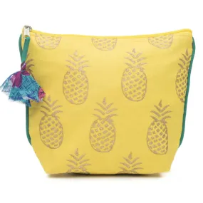 Metallic Print Pineapple Cosmetic Bag
