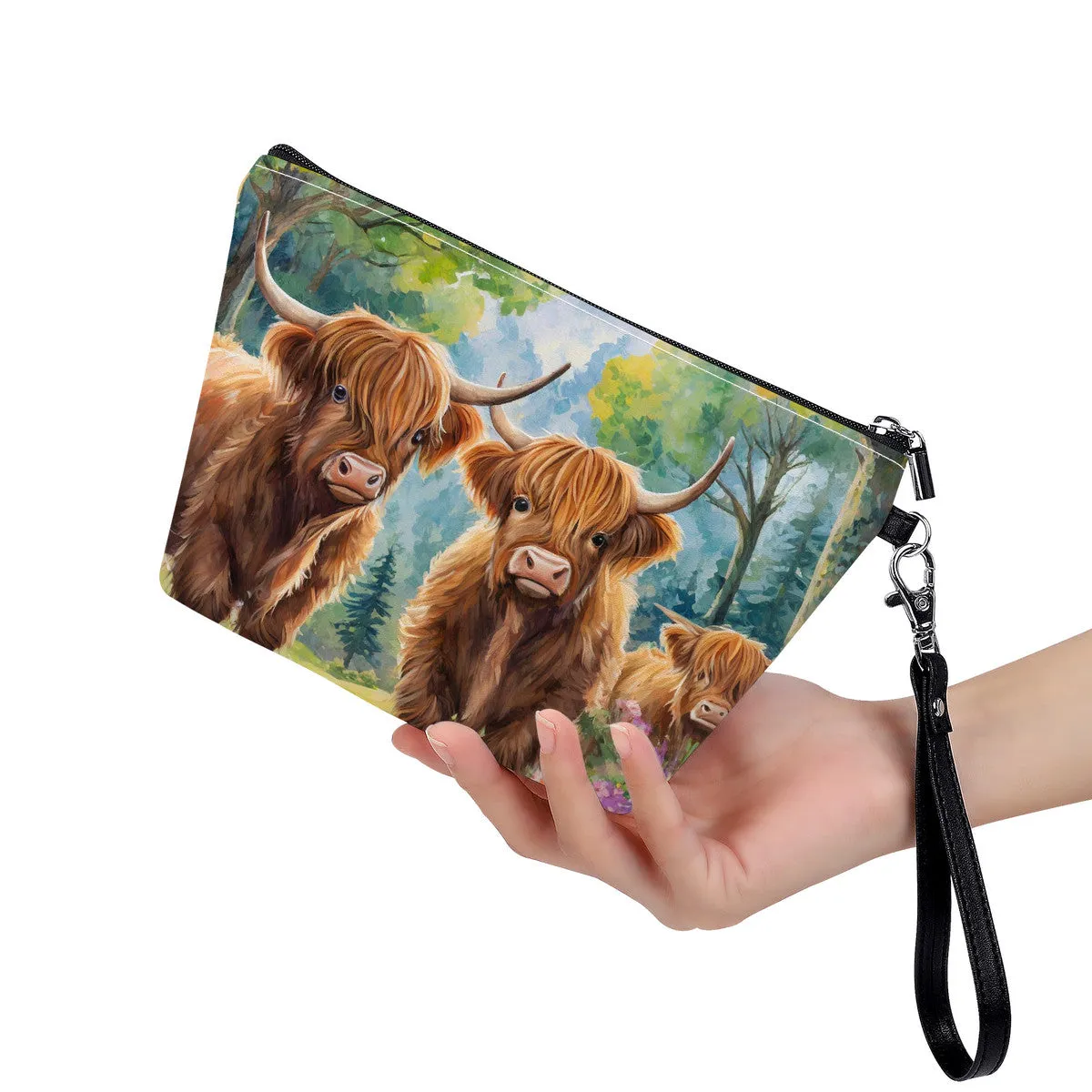Miniature Highland Cows Cosmetic Bag