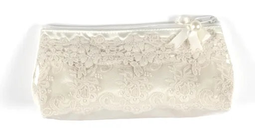 Miss Rose Sister Violet Cream Coated Lace Washbag