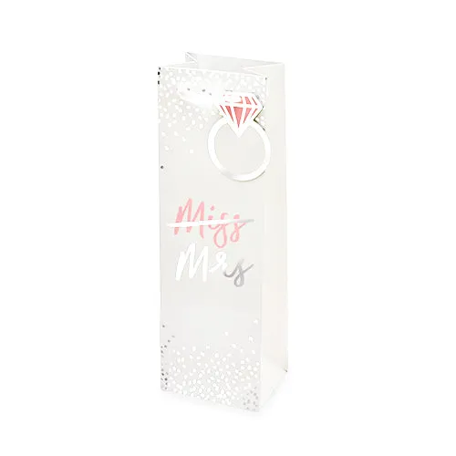 Miss To Mrs Single-Bottle Wine Bag by Cakewalk