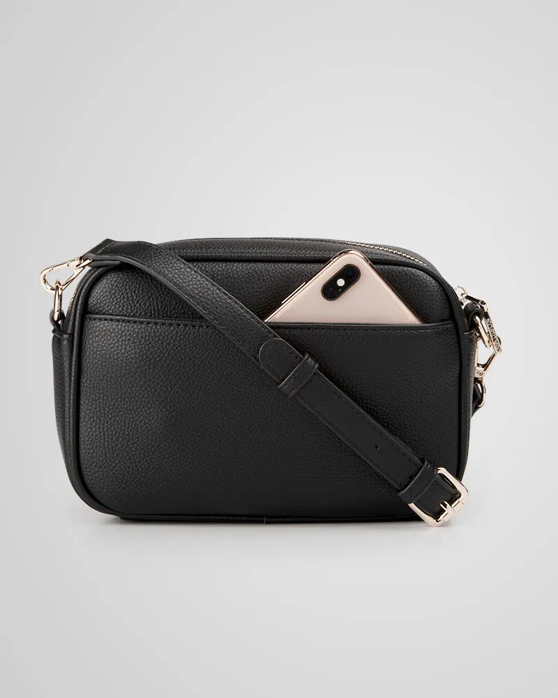 Monica White Camera Crossbody Bag   Utility Bag Strap