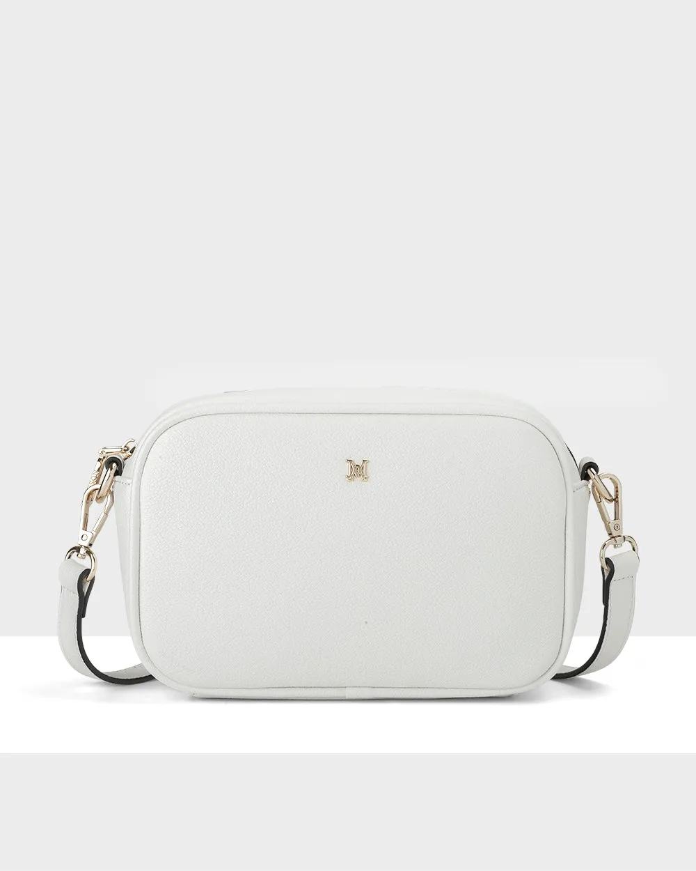 Monica White Camera Crossbody Bag   Utility Bag Strap