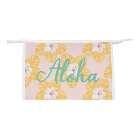 *Monstera and Hibiscus Aloha Neoprene Cosmetic Bag