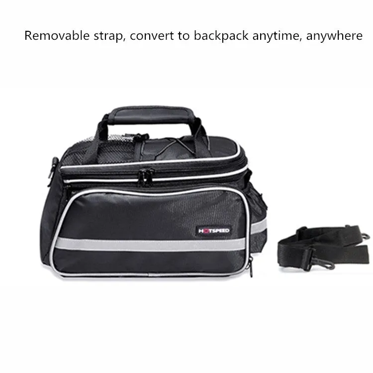 Mountain Bike Rear Shelf Bag Riding Bag Long And Short Distance Waterproof Pack(Black)