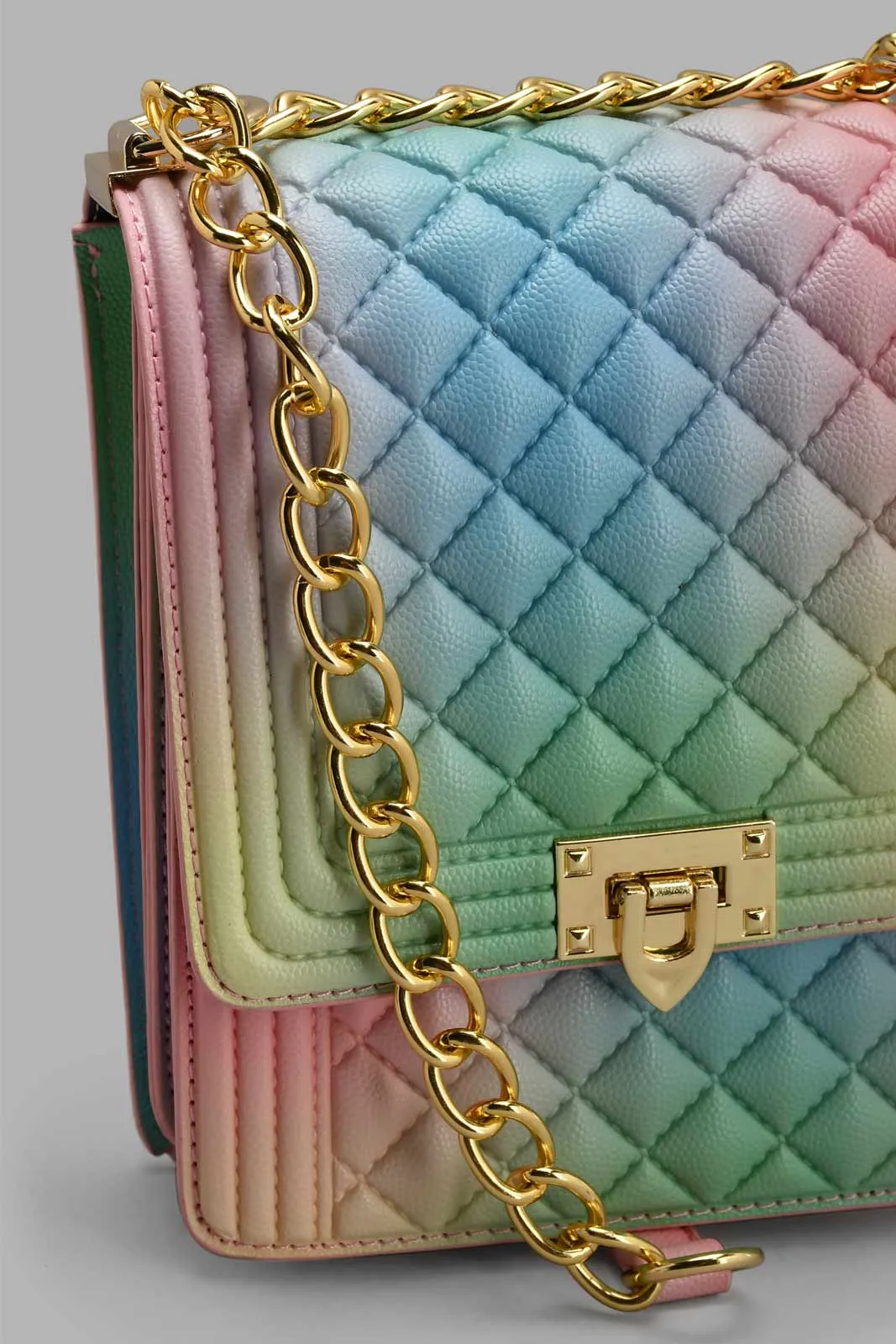 Multicolour Quilted Crossbody Bag