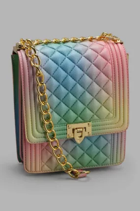 Multicolour Quilted Crossbody Bag