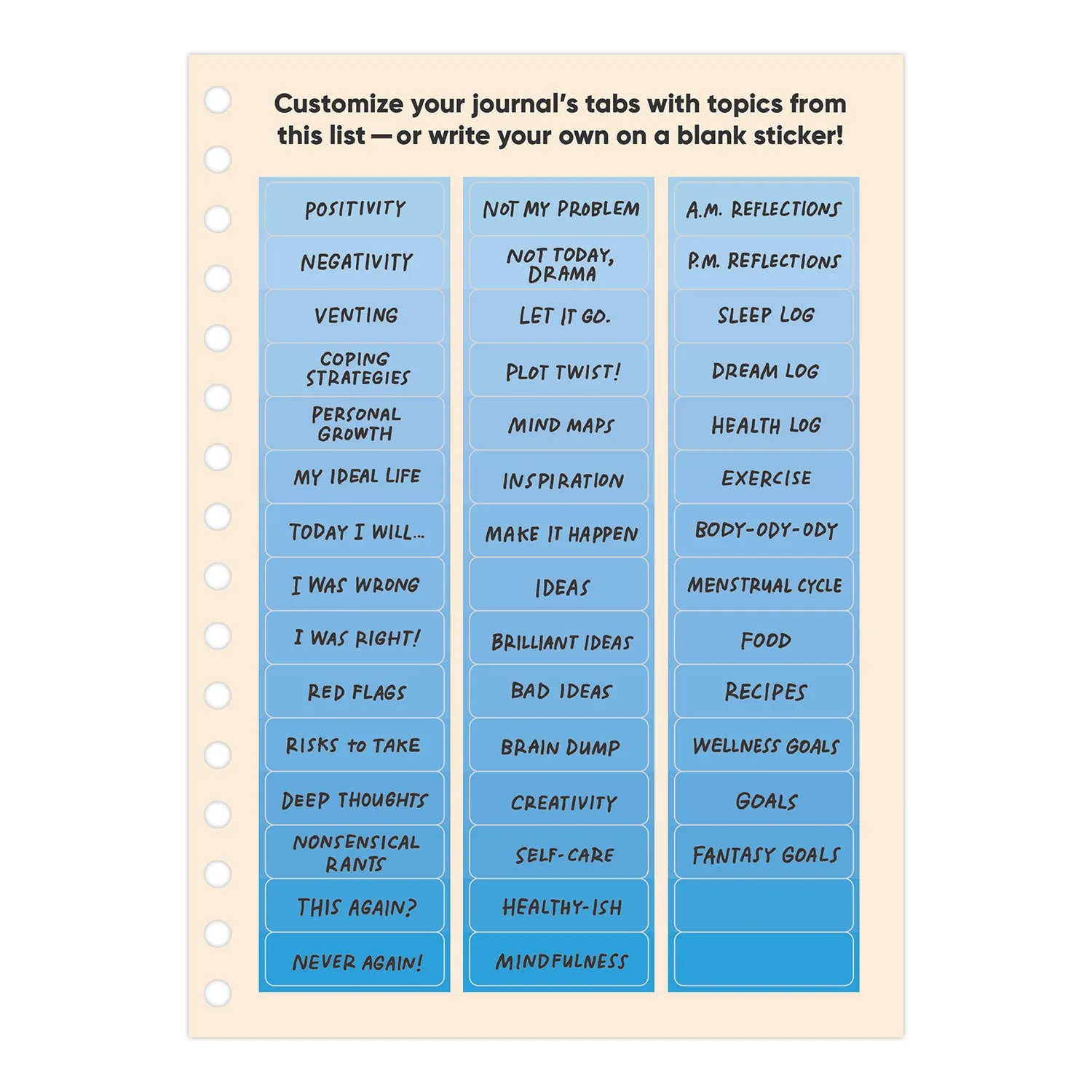 My Life Sorted (Sort of) Tabbed Sticker Journal