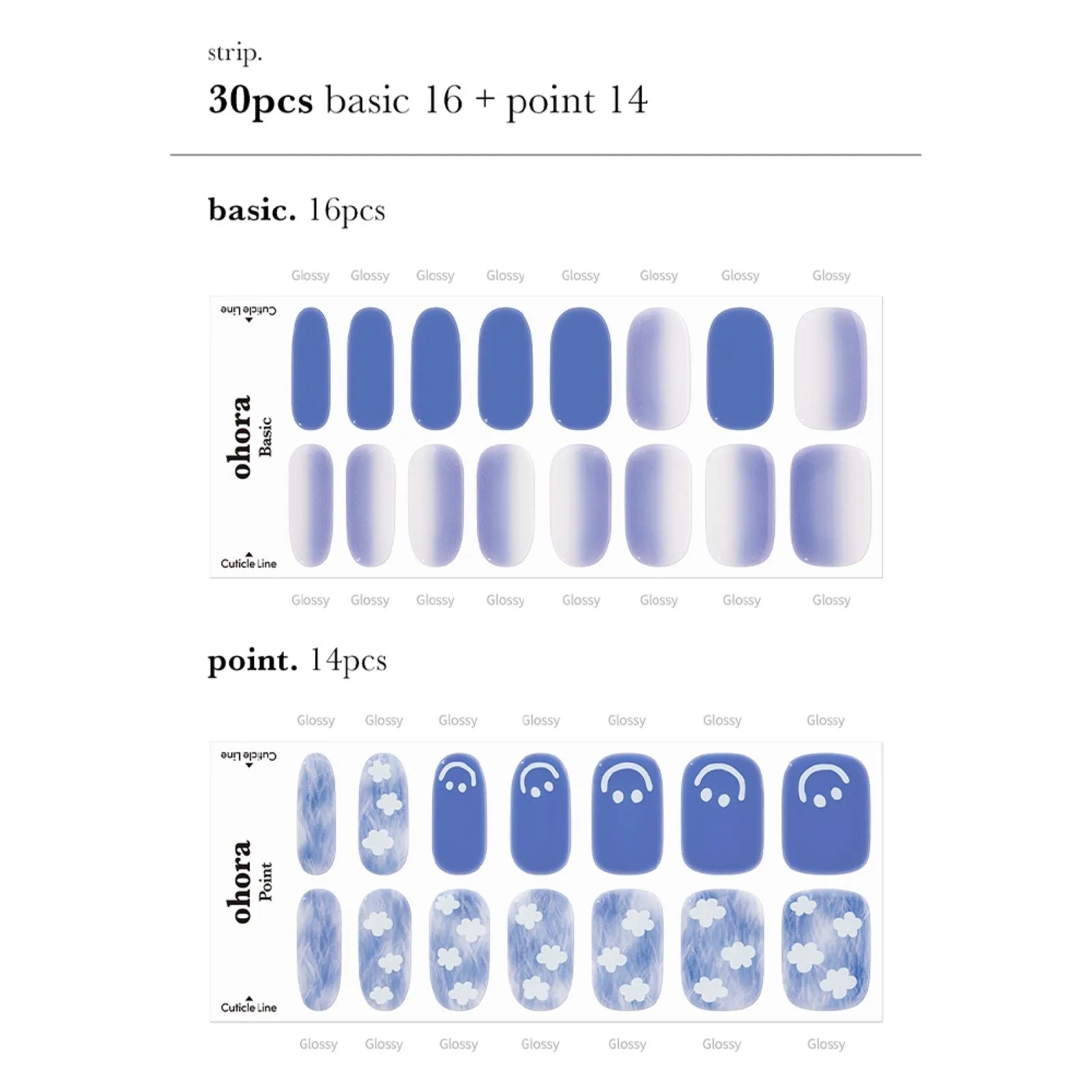 N Cotton Cloud Manicure Semi-cured Gel Nail Strips