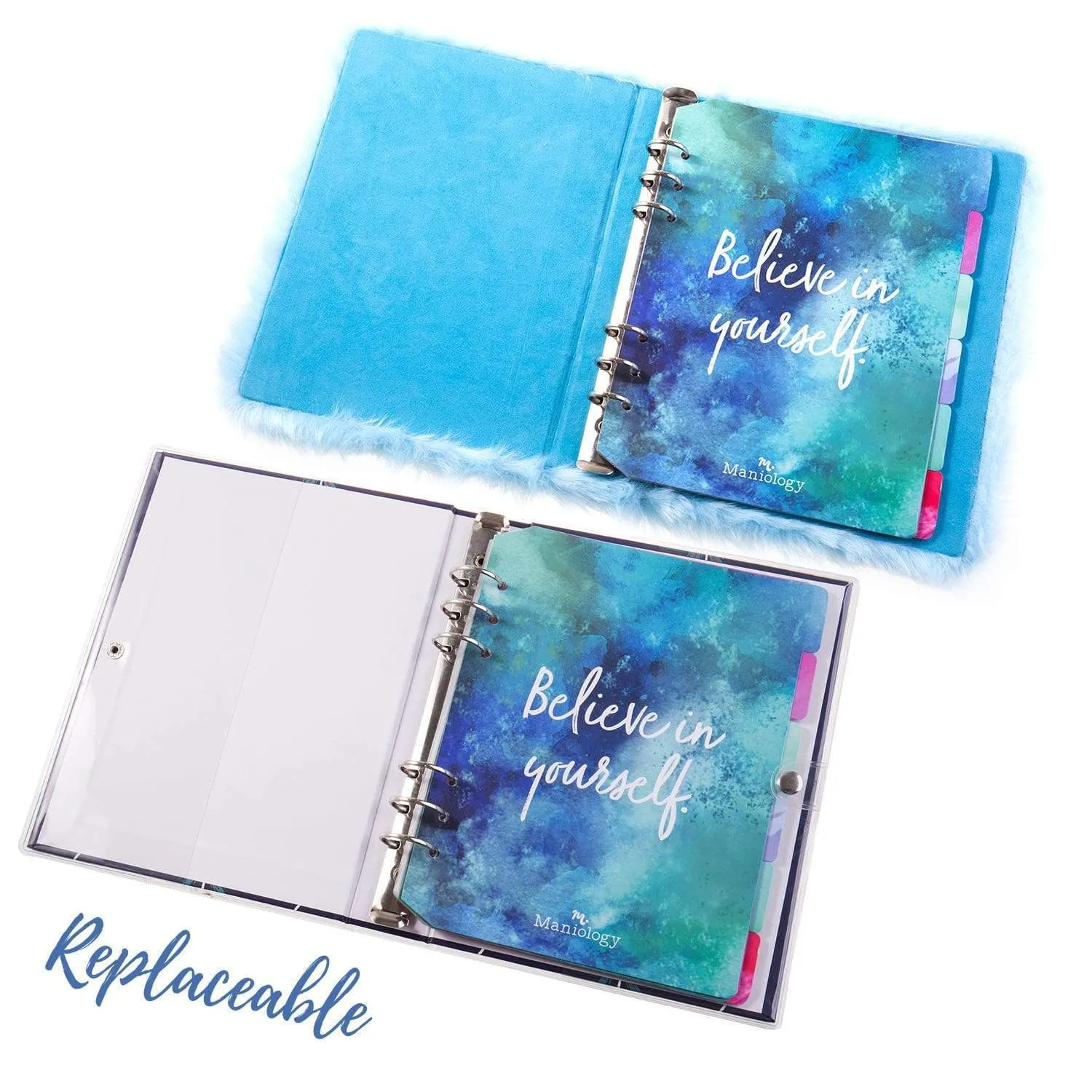 Nail Stamping Plate Organizer Binder Refill Set - 6 Dividers & 10 Insert Pages