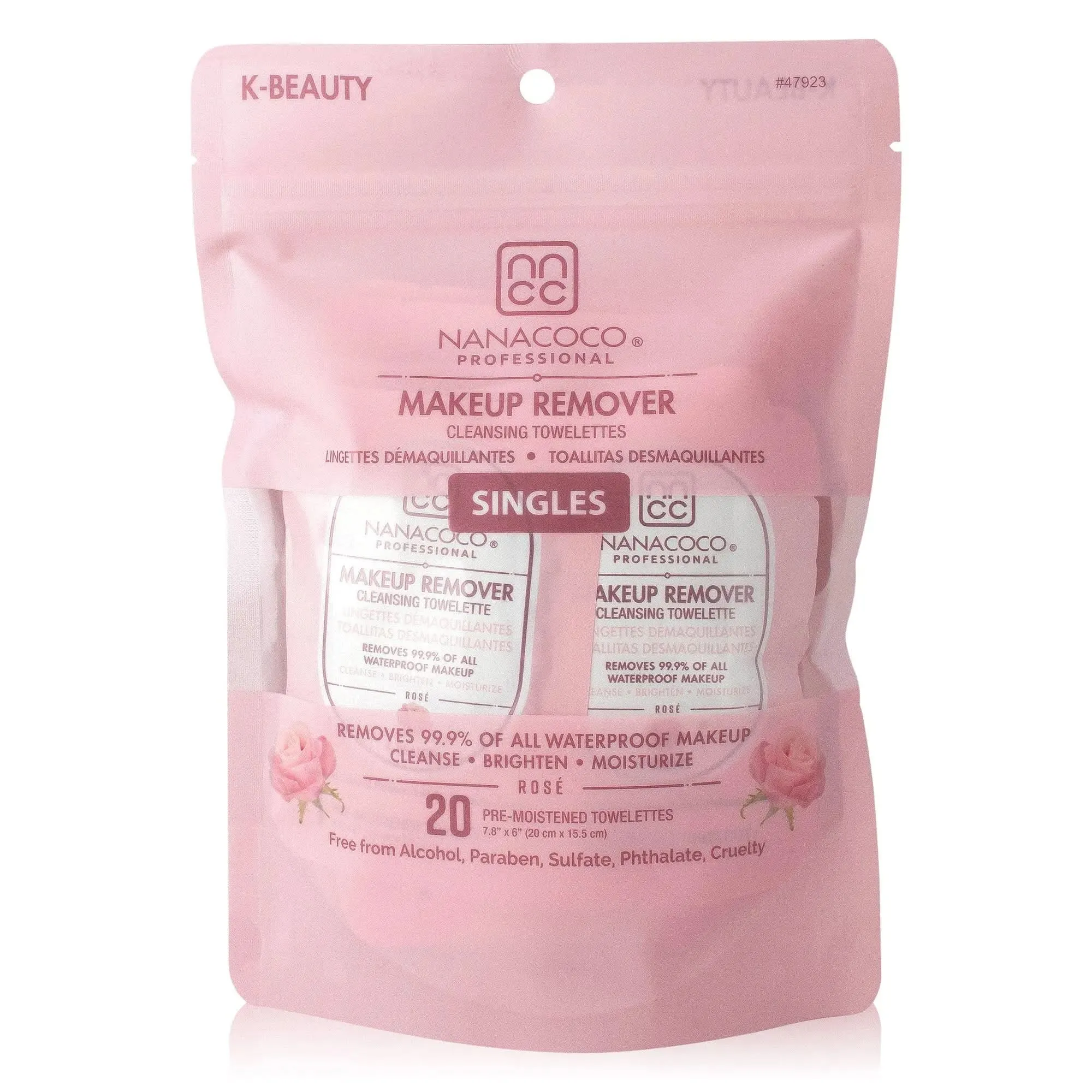 NANACOCO Makeup Remover Cleansing Towlettes (20xSingles)