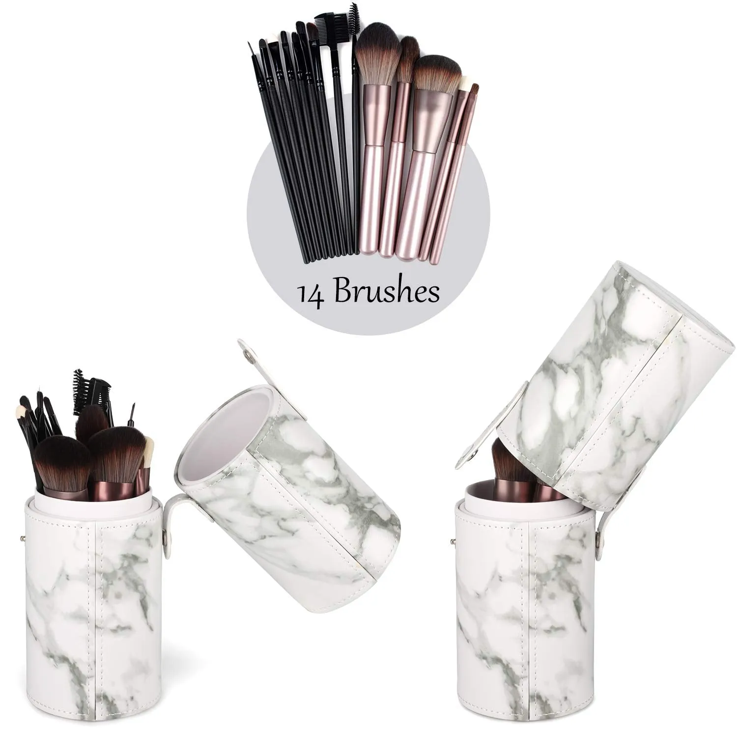 Narwey Makeup Brushes Holder Organizer Travel Cup Storage
