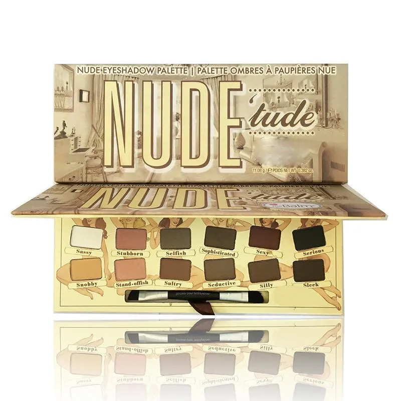 New Fashion Brand Tude Eyeshadow Palette Collection Cosmetic 12 Colors Pro Face Makeup Set Eye Shadow with Brush
