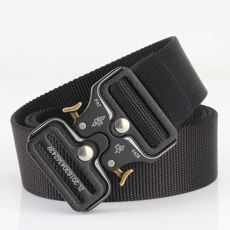 New Quick Release Cobra Release Buckle Outdoor Casual Dual-Use Tactical Belt
