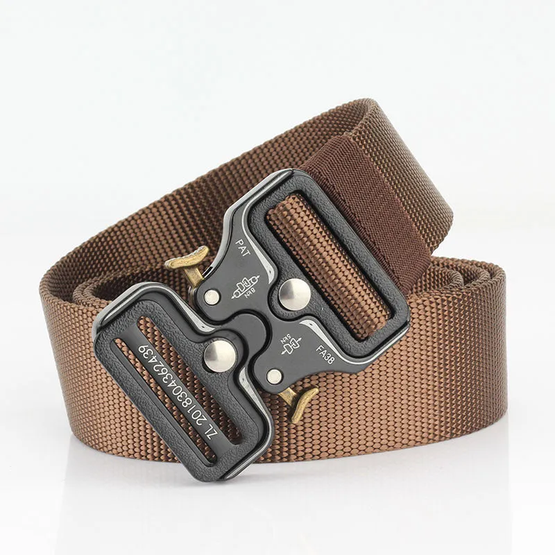 New Quick Release Cobra Release Buckle Outdoor Casual Dual-Use Tactical Belt