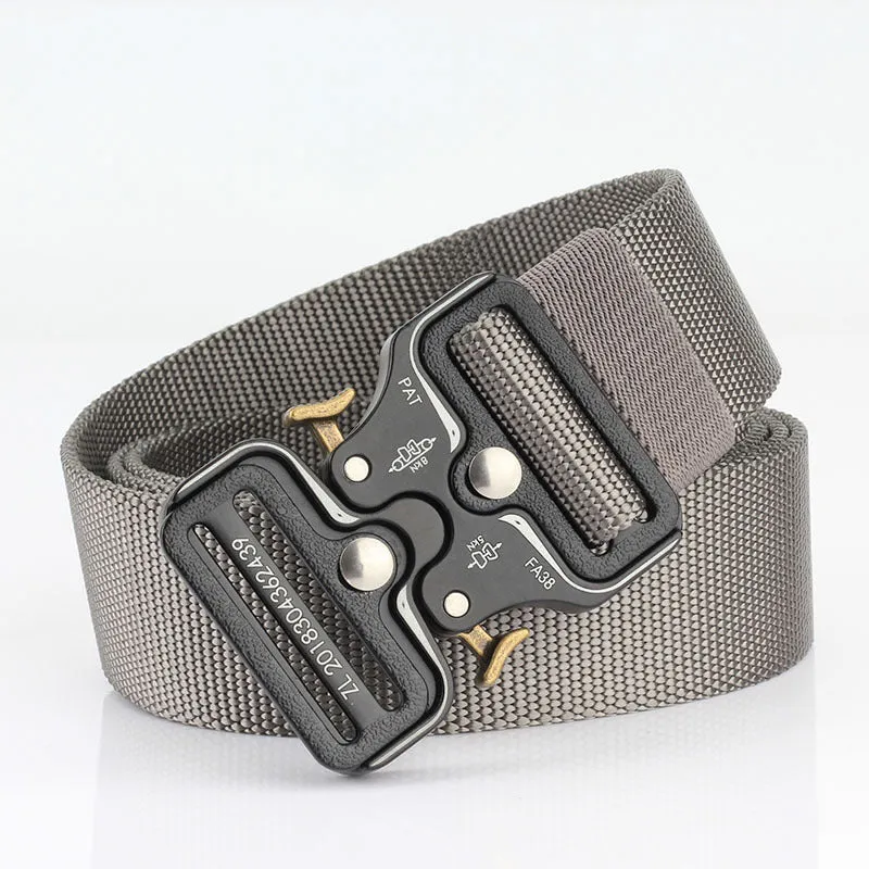 New Quick Release Cobra Release Buckle Outdoor Casual Dual-Use Tactical Belt