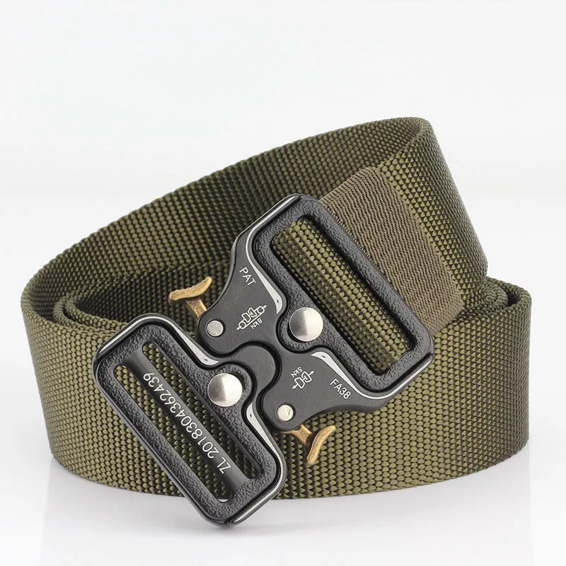 New Quick Release Cobra Release Buckle Outdoor Casual Dual-Use Tactical Belt