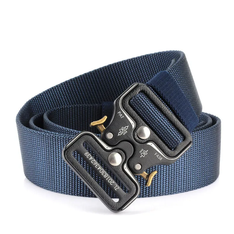 New Quick Release Cobra Release Buckle Outdoor Casual Dual-Use Tactical Belt