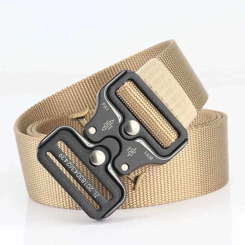 New Quick Release Cobra Release Buckle Outdoor Casual Dual-Use Tactical Belt