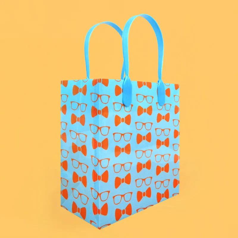 Orange Bow Tie Suspenders Party Favor Bags Treat Bags - Set of 6 or 12