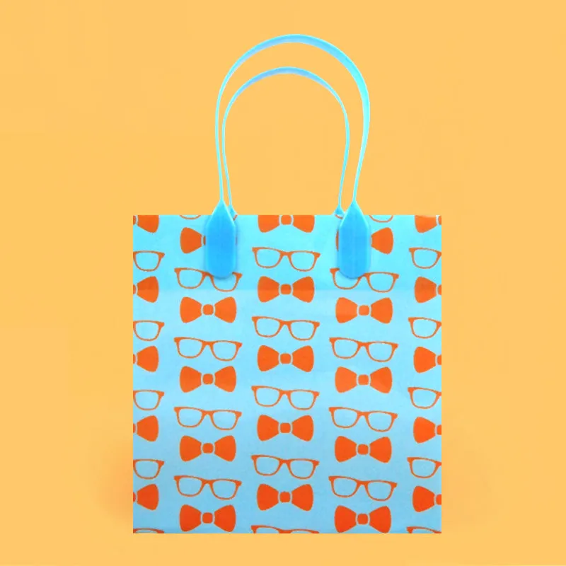 Orange Bow Tie Suspenders Party Favor Bags Treat Bags - Set of 6 or 12