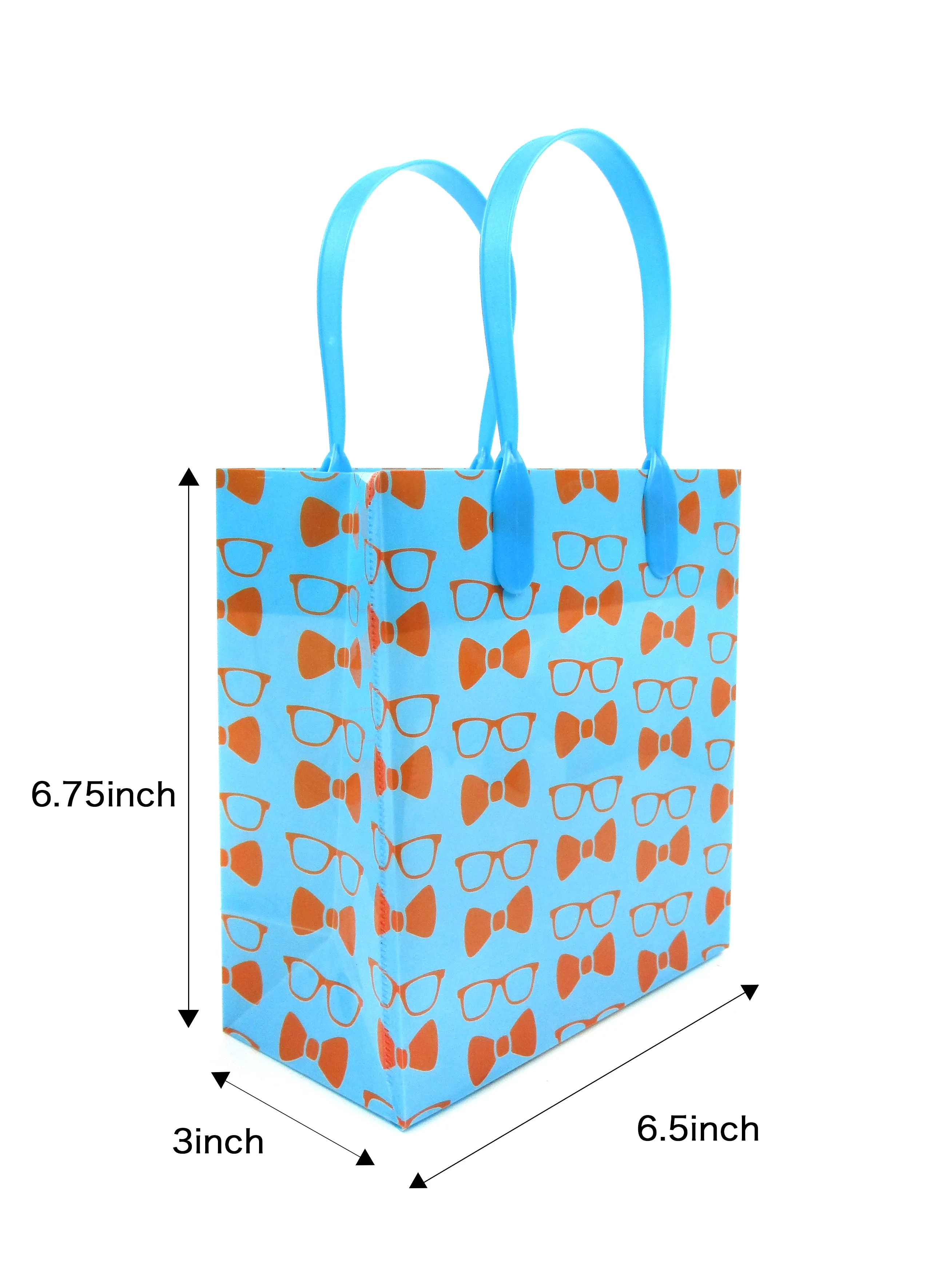 Orange Bow Tie Suspenders Party Favor Bags Treat Bags - Set of 6 or 12