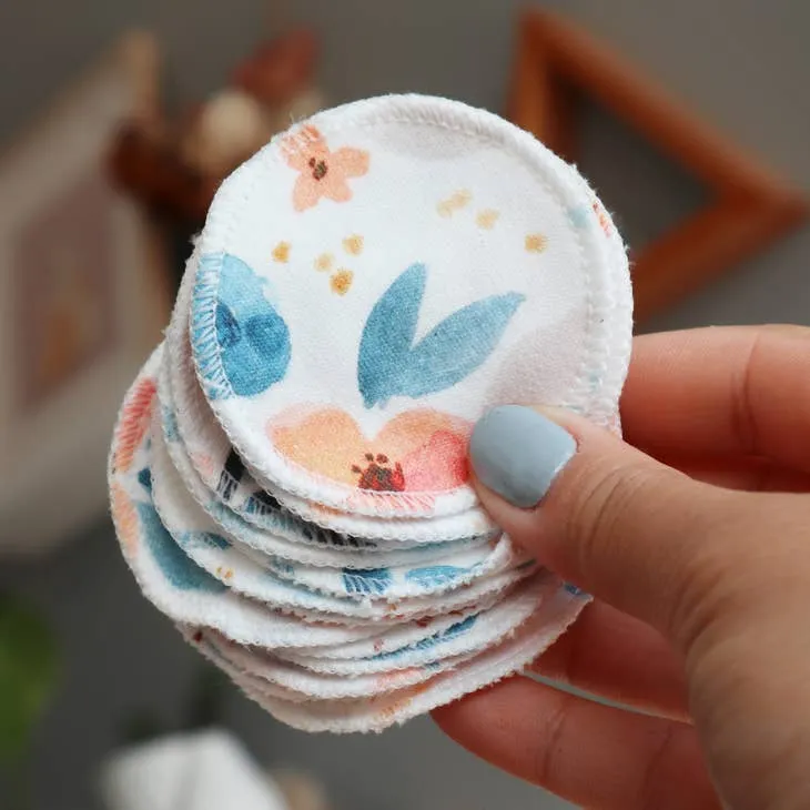 Organic Cotton Rounds - Fawn Florals